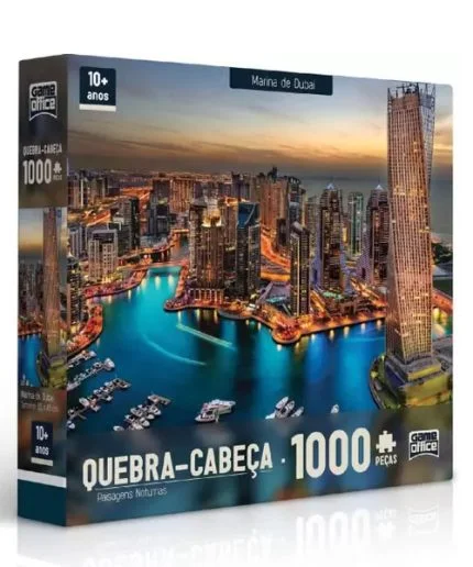 Puzzle Quebra Cabeça 1000 Peças Paisagens Noturnas Dubai
