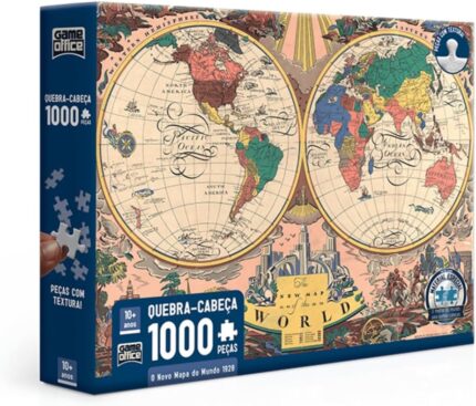Quebra-Cabeça - 1000 Peças - O Novo Mapa do Mundo 1928